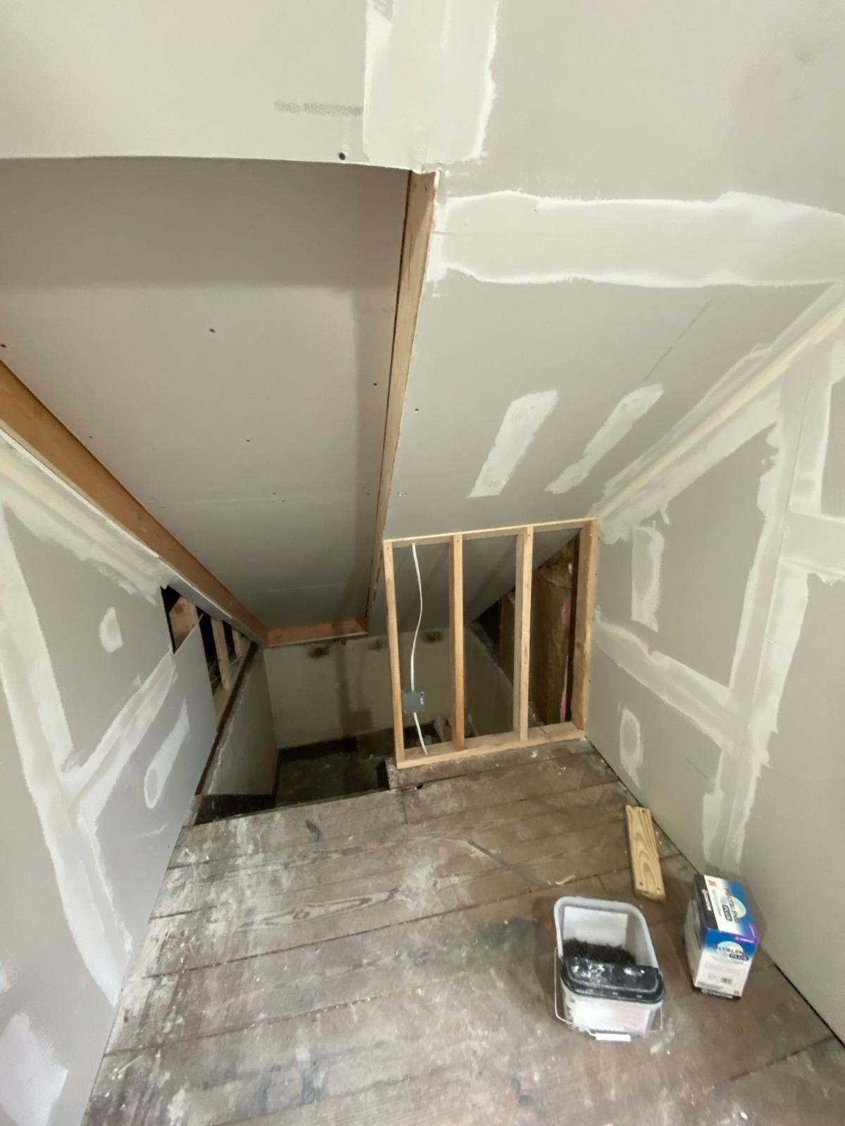 Attic conversion, framing and drywall by Rome Leite Home Improvement in Danbury, CT
