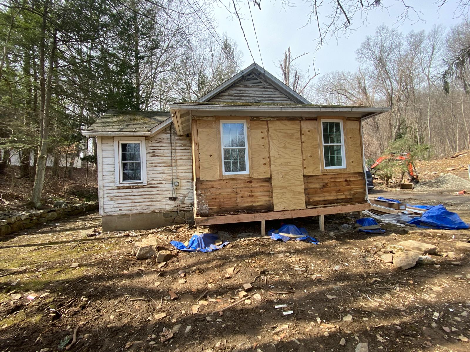 Home exterior renovation in progress by Rome Leite Home Improvement
