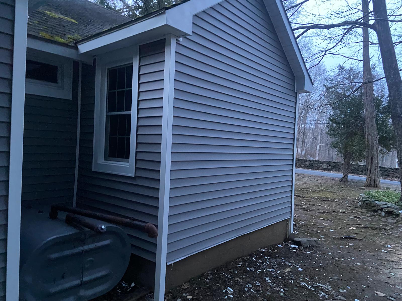 Finished exterior siding renovation by Rome Leite Home Improvement in Danbury, CT