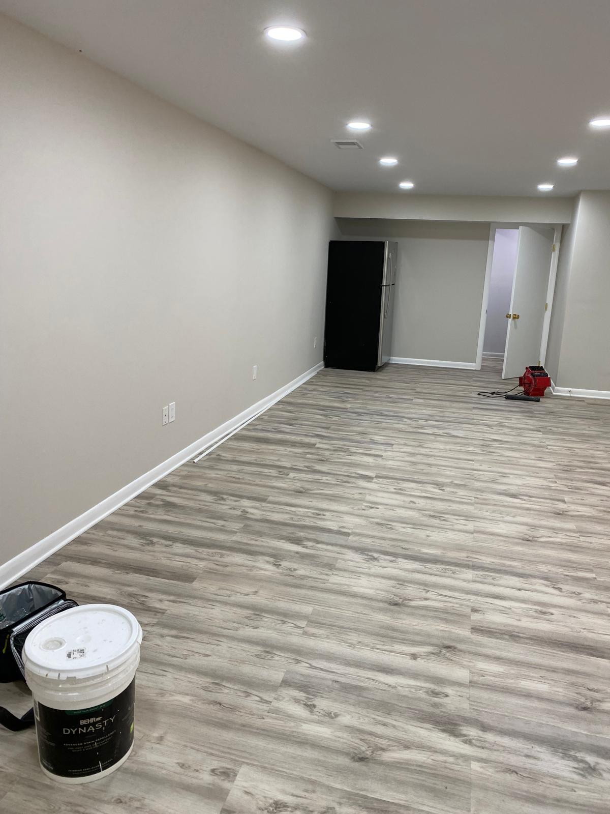 Finished basement remodel by Rome Leite Home Improvement